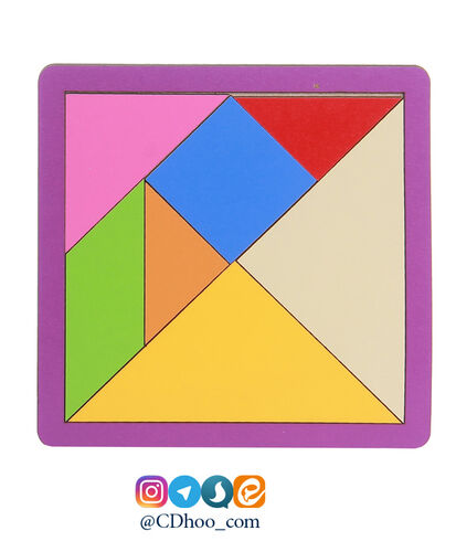 بازی فکری تانگو - چوبی 7 قطعه رنگی